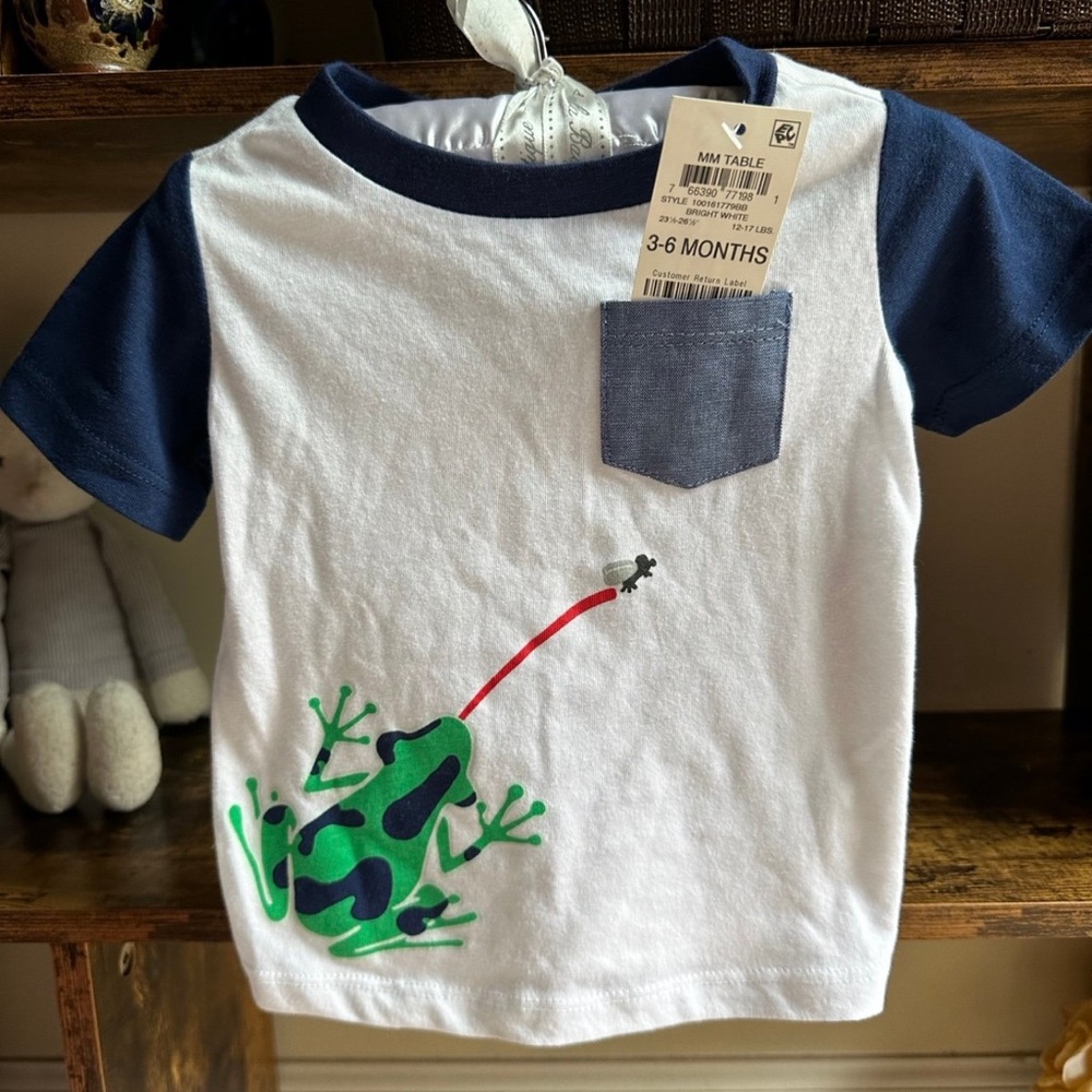 NWT first impressions baby boy T shirt frog size 3-6 months